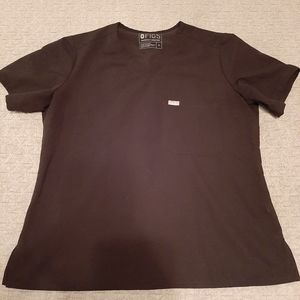 Figs Catarina black scrub top